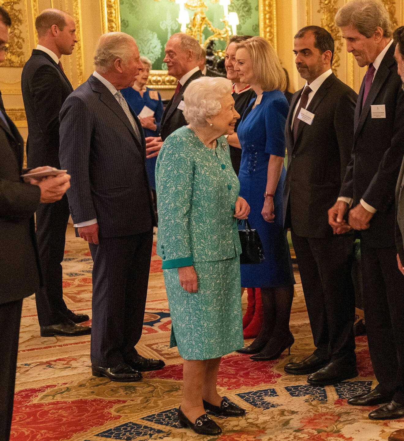 Drottning Elizabeth Prins Charles Prins William John Carry Windsor
