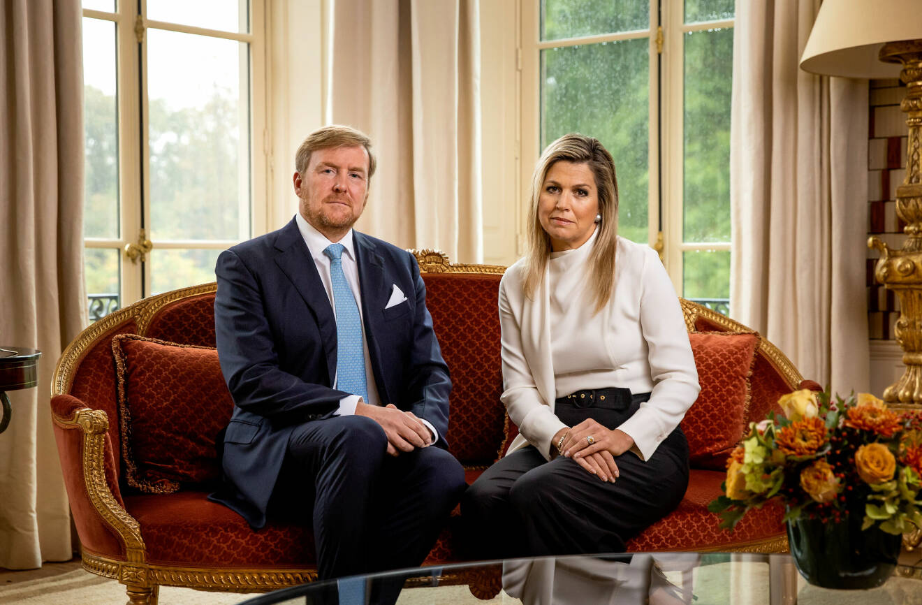 Kung Willem-Alexander Drottning Máxima Nederländerna Holland Pandemin