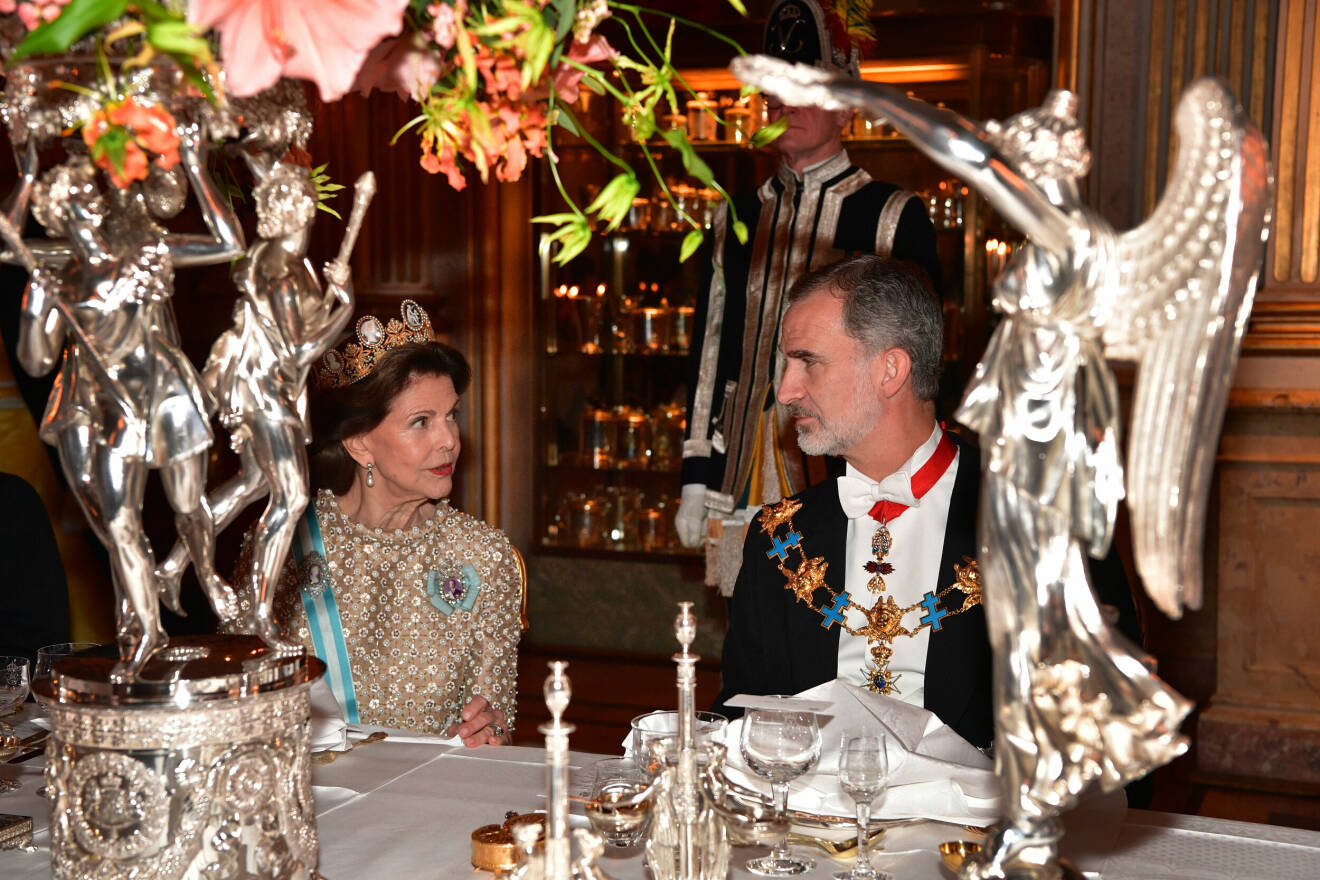 Drottning Silvia Kung Felipe Statsbesök Galamiddag