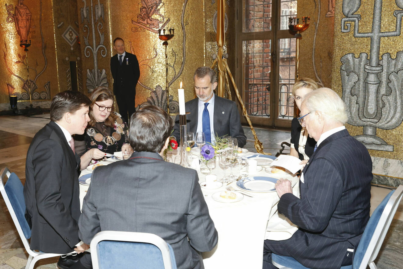 Kungen Kungen Felipe Lunch stadshuset Statsbesök Spanien