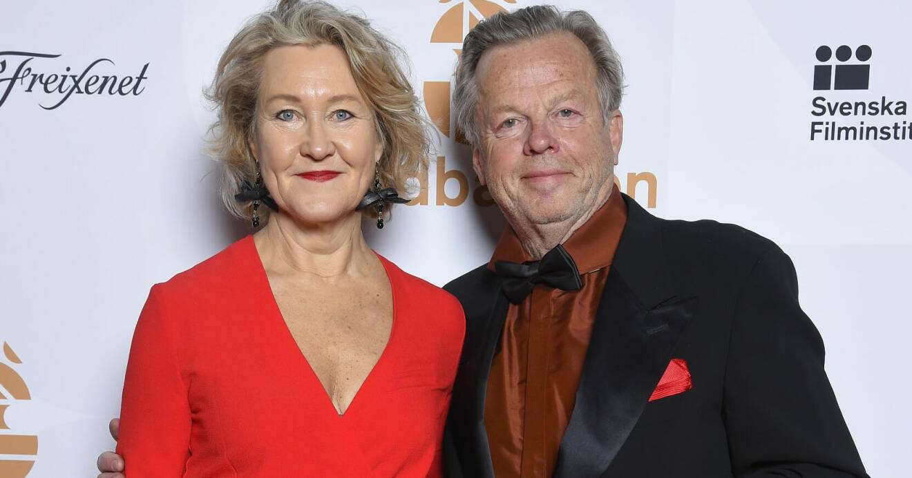 Cecilia Nilsson och Krister Henriksson på Guldbaggegalan 2019.