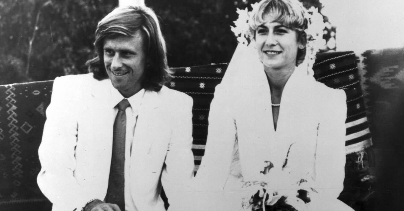 Björn och Mariana Borg vid bröllopet i Bukarest 1980