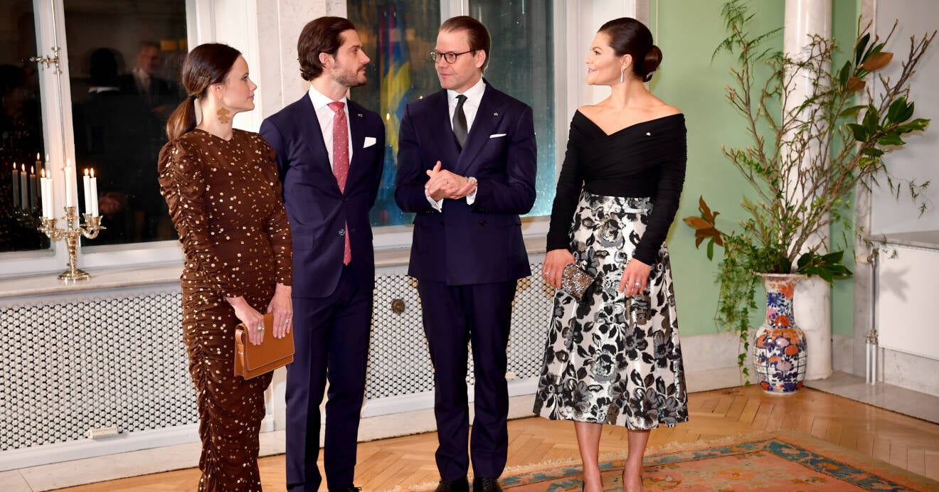 Prinsessan Sofia, prins Carl Philip, prins Daniel, kronprinsessan Victoria på spanska residenset 2021