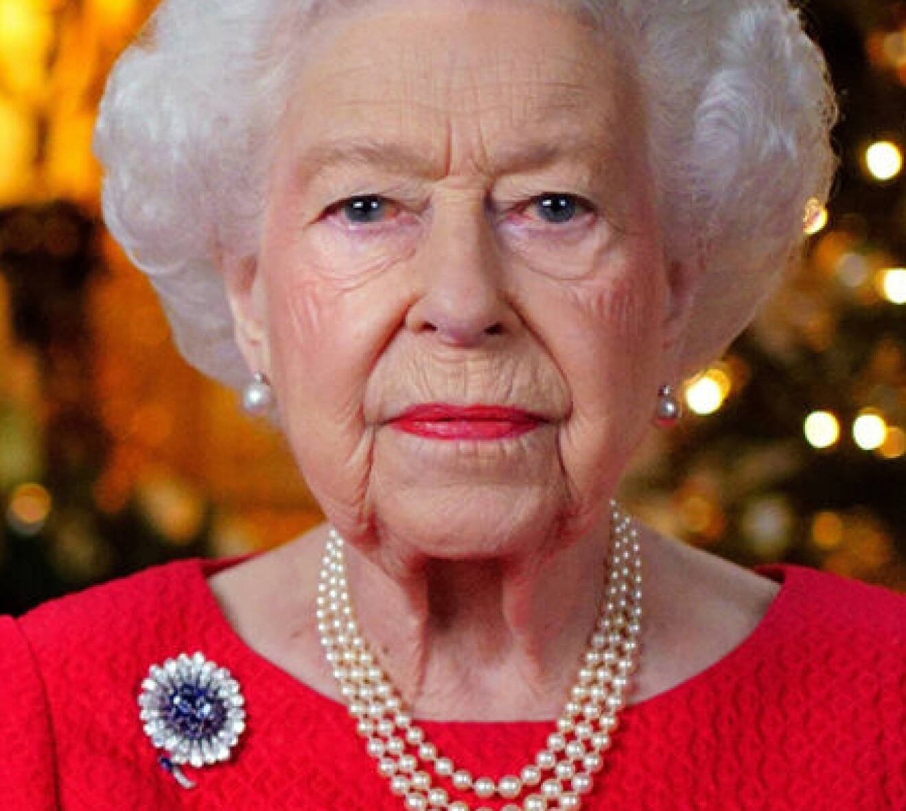 Drottning Elizabeth i rött