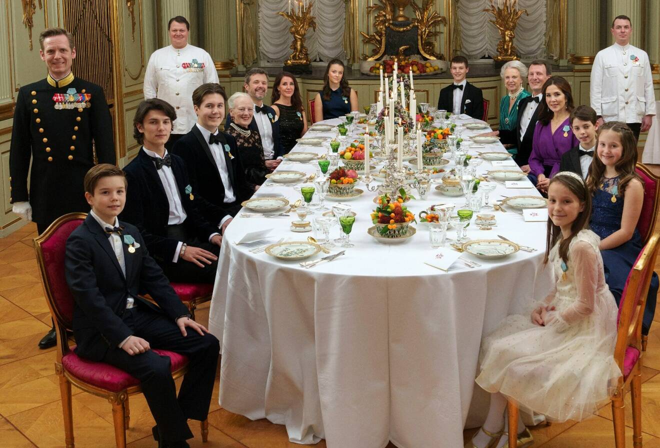 Danska kungafamiljen firar drottning Margrethe 50 år på tronen