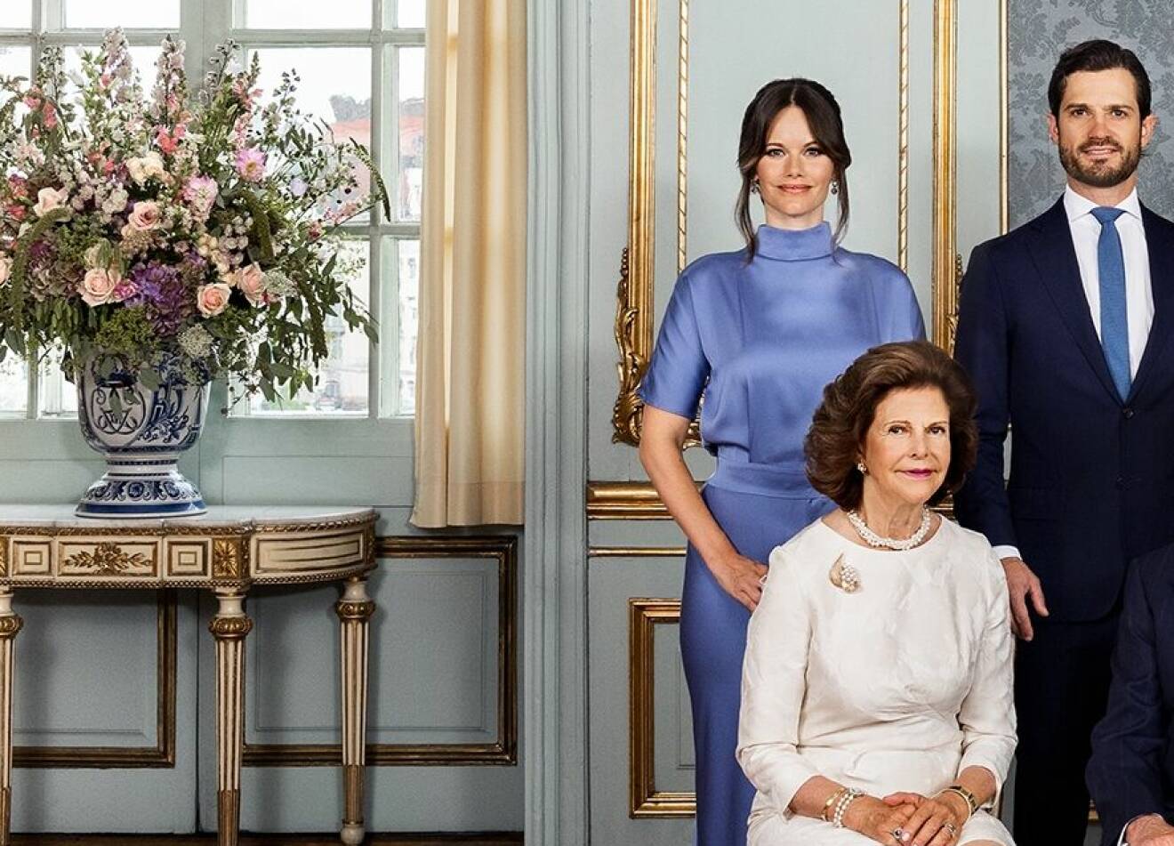Prinsessan Sofia, prins Carl Philip och drottning Silvia 2022