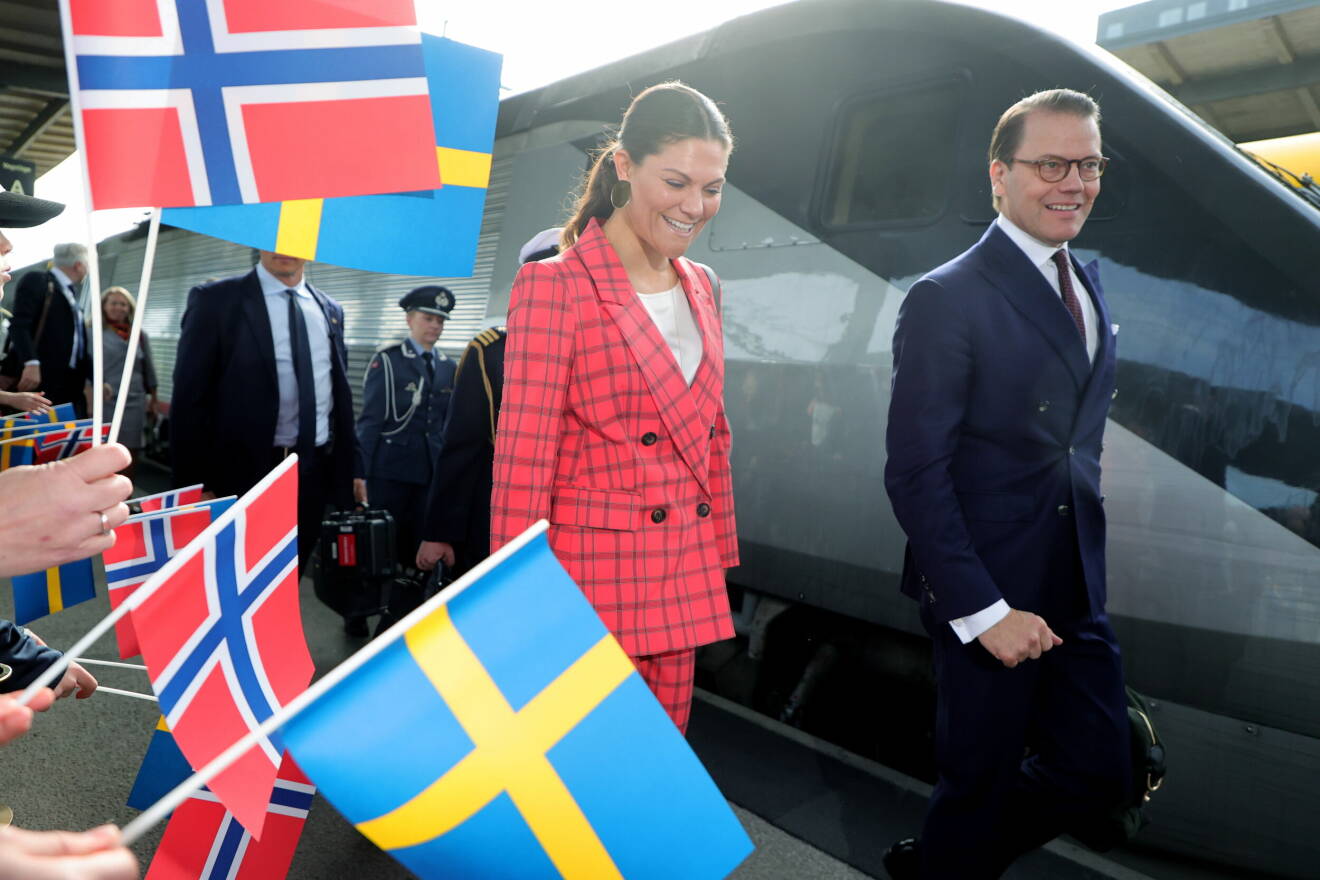 Kronprinsessan Victoria och prins Daniel i Göteborg under norska officiella besöket