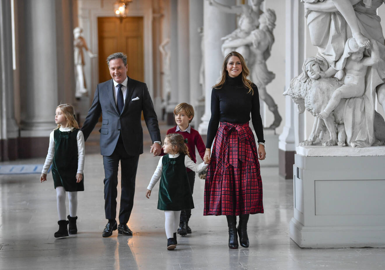 Prinsessan Madeleine, Chris O`Neill och barnen Leonore, Nicolas och Adrienne