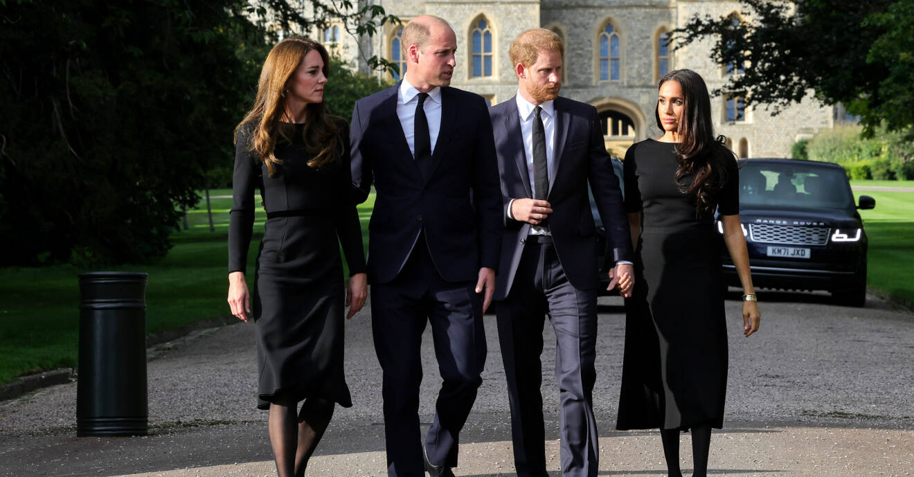 Kate, prins William, prins Harry och Meghan