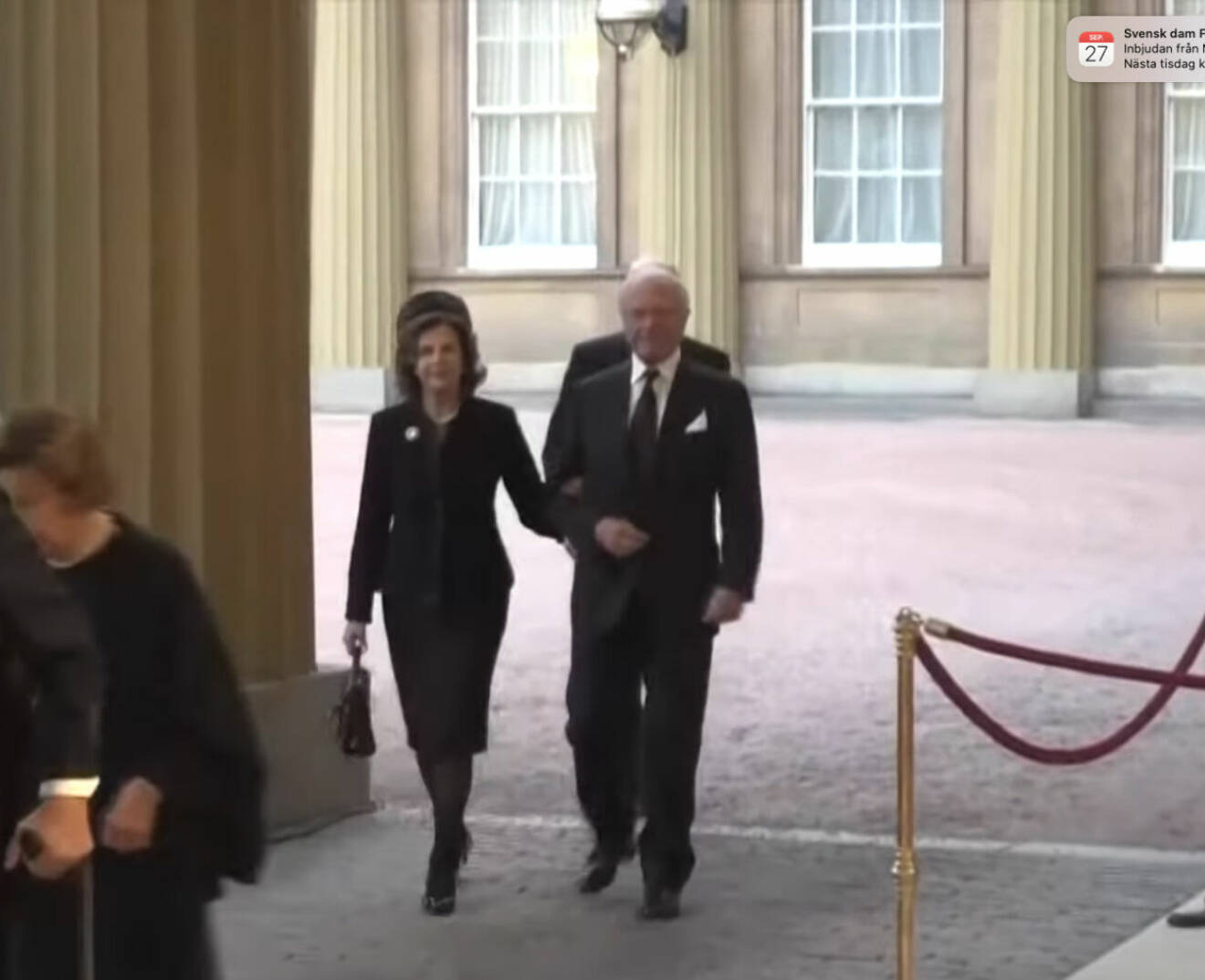 Kungen och drottning Silvia på kung Charles mottagning på Buckingham Palace