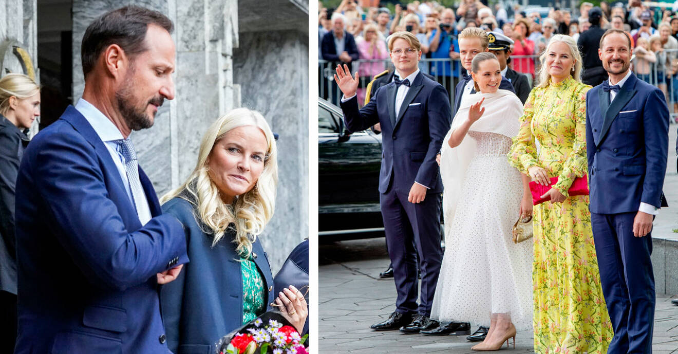 Kronprins Haakon, kronprinsessan Mette-Marit och prins Sverre Magnus