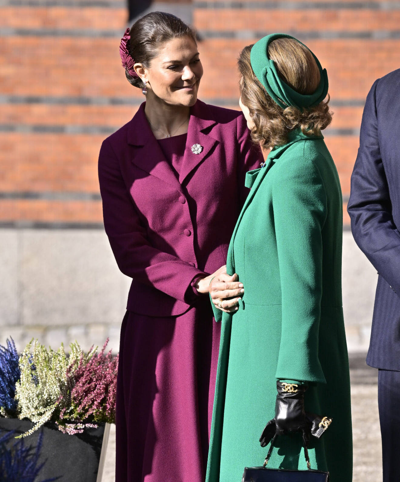 Kronprinsessan Victoria och drottning Silvia under statsbesök från Nederländerna