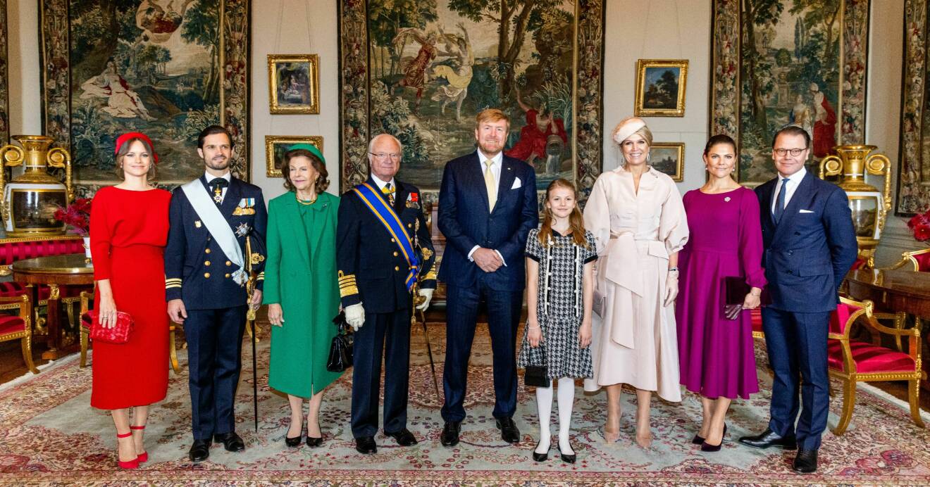 Prinsparet, kungaparet, nederländska kungaparet och prinsessan Estelle