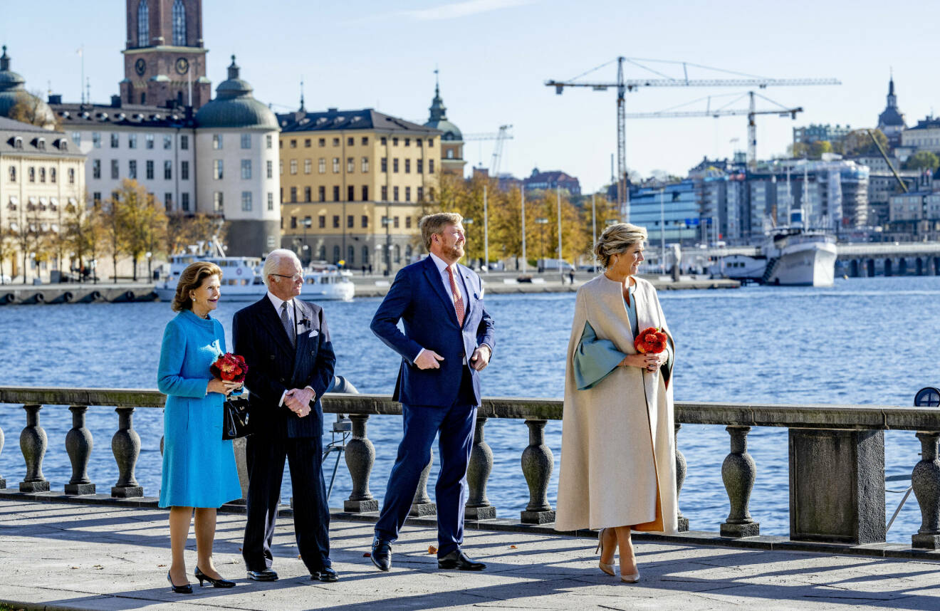 Kungen, drottning Silvia, kung Willem-Alexander och drottning Máxima – lunch i Stockholms stadshus