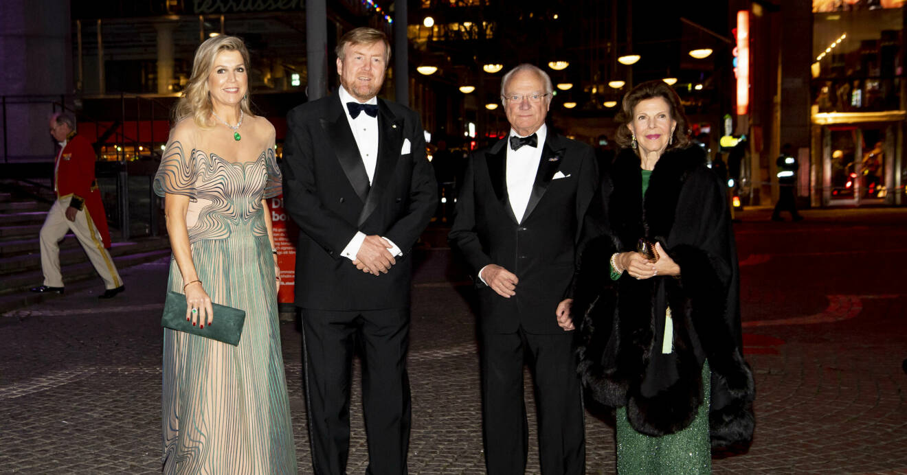 Drottning Máxima, kung Willem-Alexander, kung Carl Gustaf och drottning Silvia
