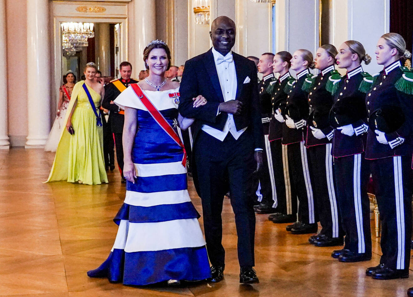 Prinsessan Märtha Louise och Shaman Durek Verrett på galamiddag på slottet i Oslo