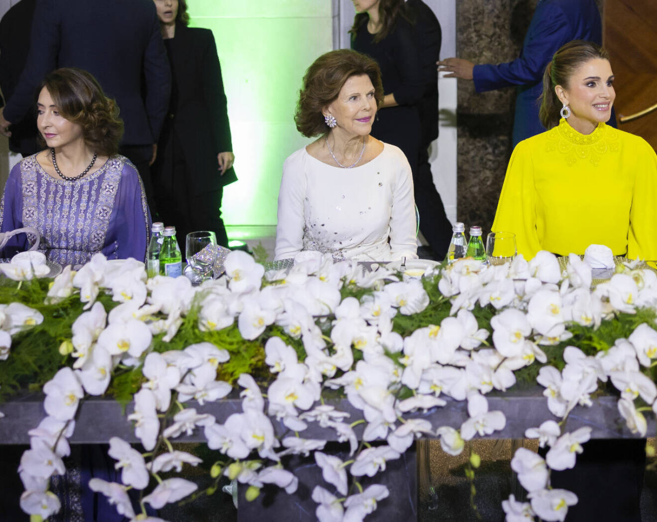 Drottning Silvia med drottning Rania och prinsessan Rym Ali