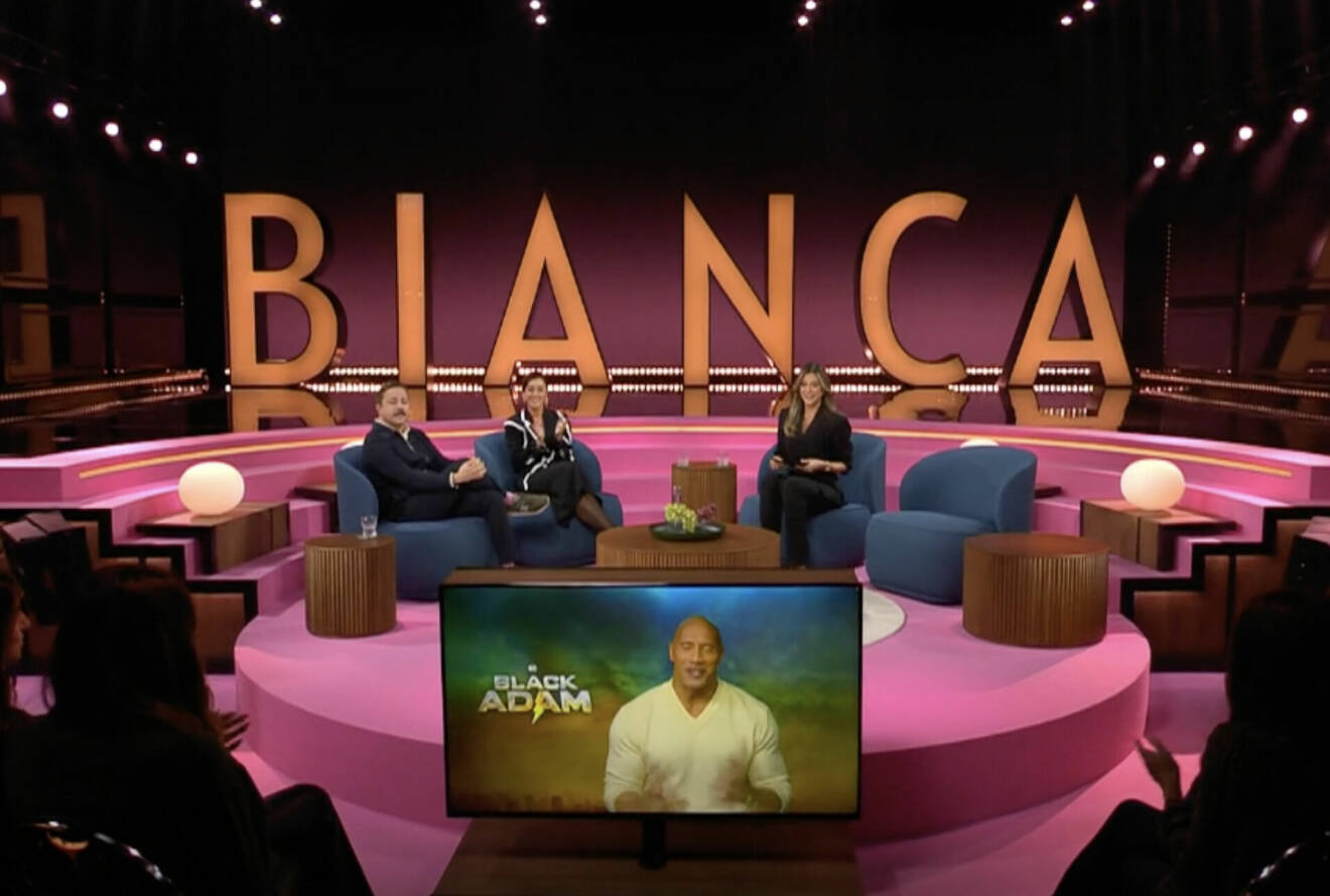 Bianca Ingrosso intervjuar The rock i sin talkshow Bianca