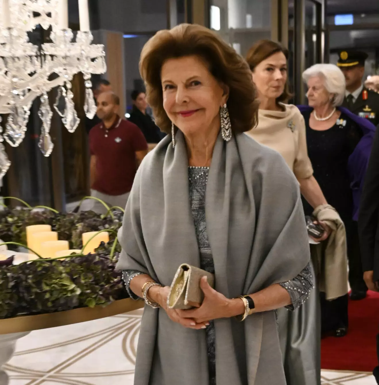 Statsbesök i Jordanien – drottning Silvia vid svarsmottagningen
