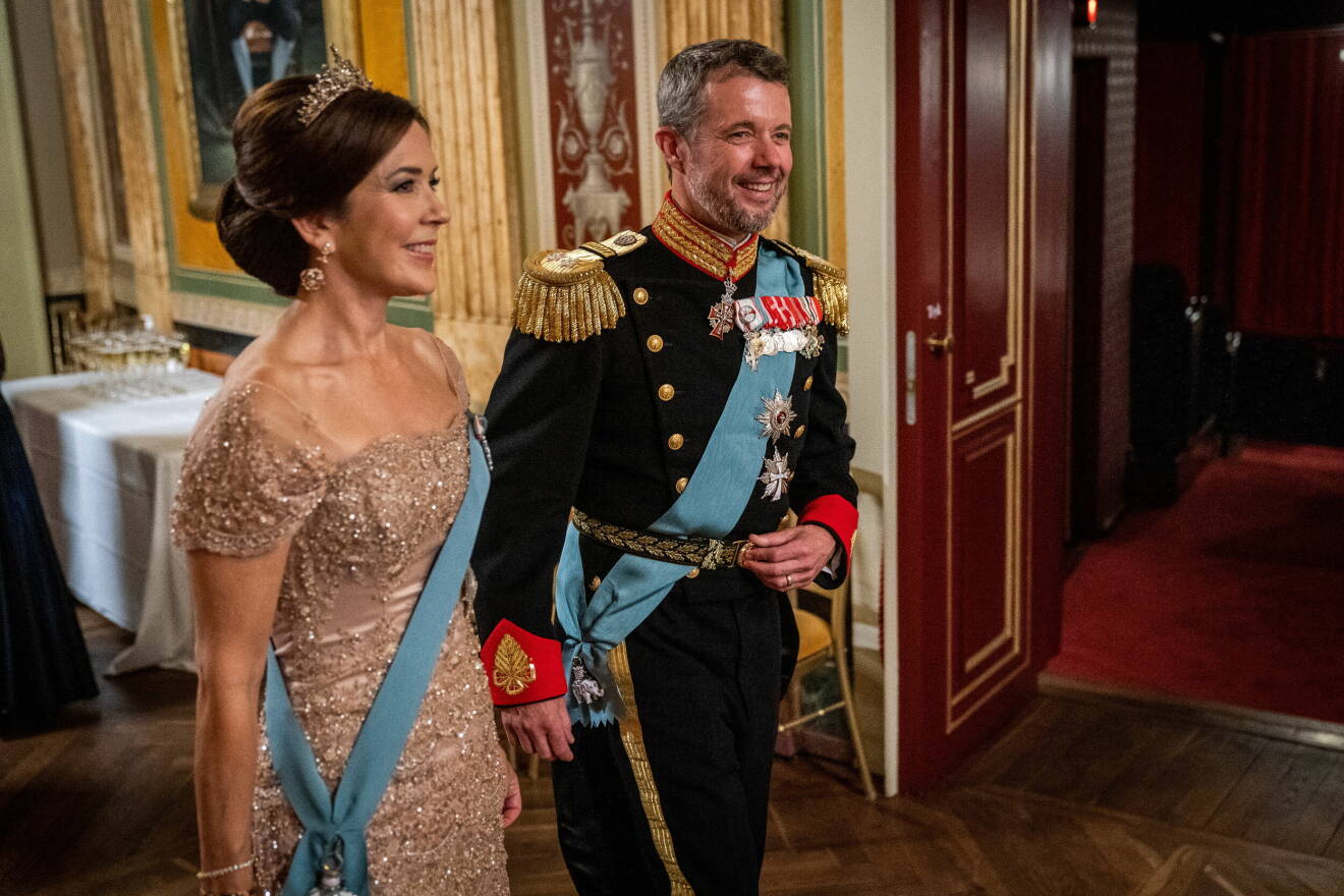 Kronprinsessan Mary och kronprins Frederik i gala