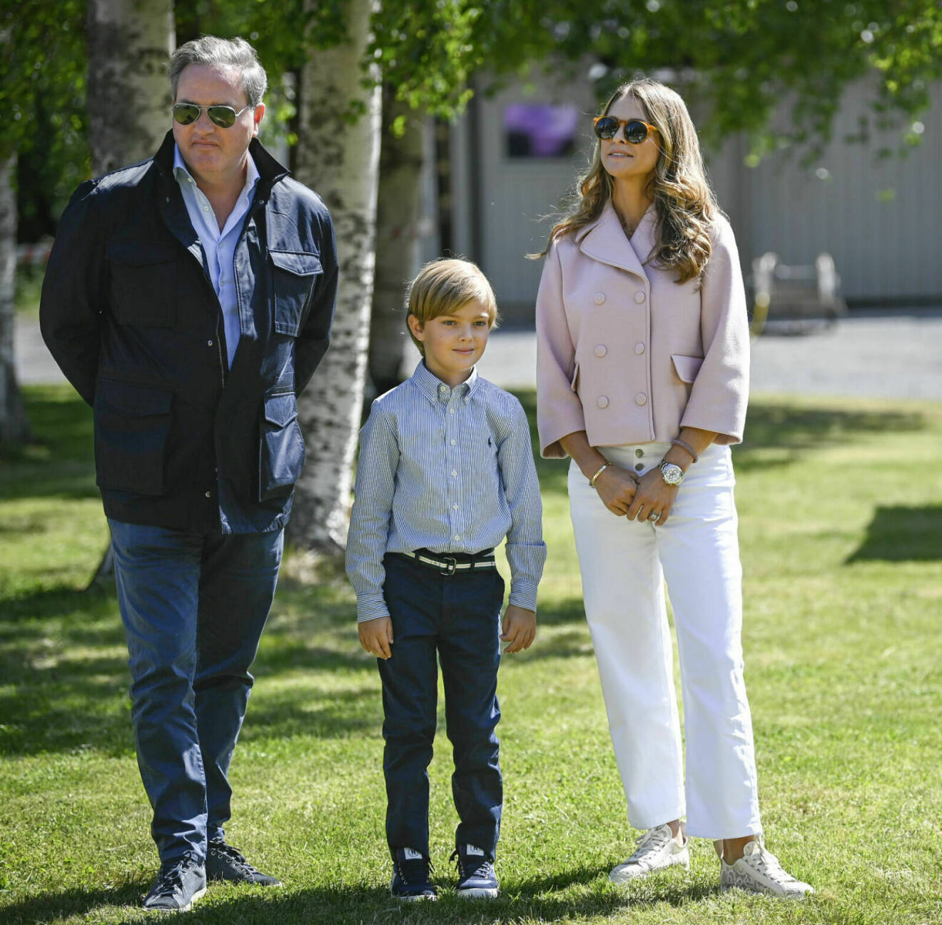 Chris O'Neill, prinsessan Madeleine och prins Nicolas på besök i prins Nicolas hertigdöme Ångermanland i somras