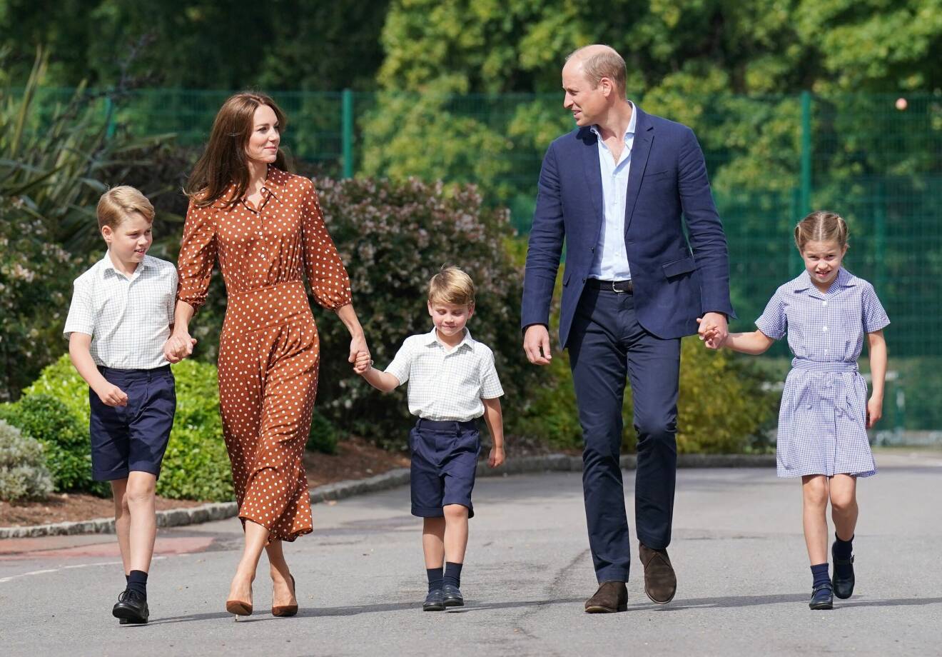 Prins William, prinsessan Kate, prins George, prinsessan Charlotte och prins Louis 2022