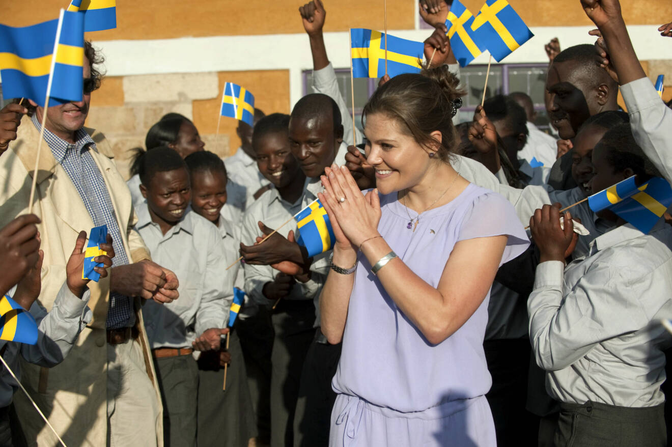 Kronprinsessan Victoria på besök i Gundua Foundations skola i Ex-Lewa, Kenya
