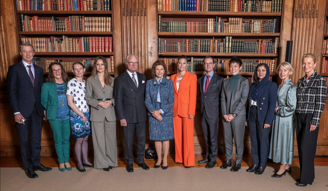 Kungafamiljen med gäster vid Global Child Forum 2022 på Kungliga slottet