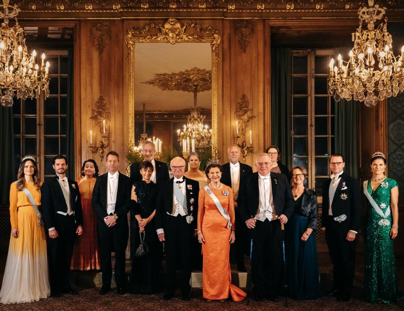 Kungafamiljen på slottet med 2020 års nobelpristagare