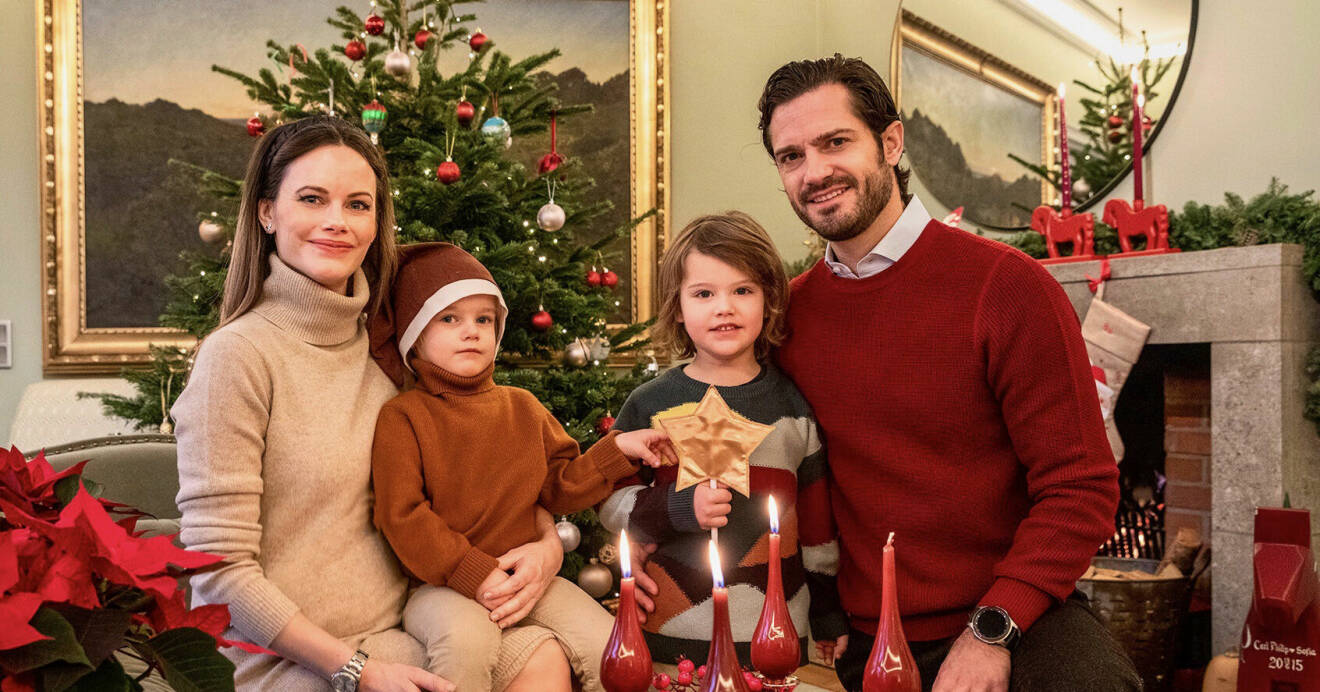 Prinsessan Sofia, prins Gabriel, prins Alexander och prins Carl Philip önskar en glad tredje advent från hemmet på Villa Solbacken, 2020