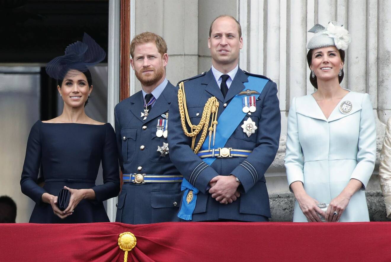 Meghan Markle, prins Harry, prins William och prinsessan Kate
