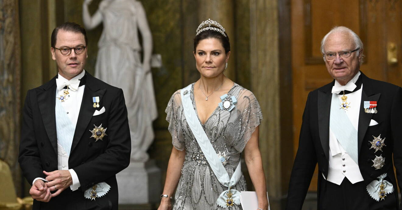 Prins Daniel, kronprinsessan Victoria och kung Carl Gustaf