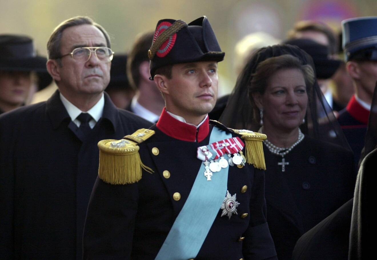 Ex-kung Konstantin, kronprins Frederik och ex-drottning Anne-Marie
