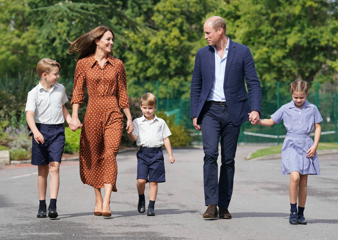 Prins George, prinsessan Kate, prins Louis, prins William och prinsessan Kate