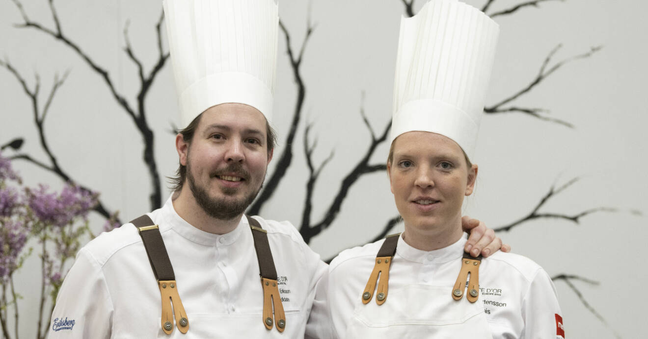 Kocken Jimmi Eriksson och hans assistent Thilda Mårtensson tävlade i kocktävlingen Bocuse d'Or i Lyon, Frankrike