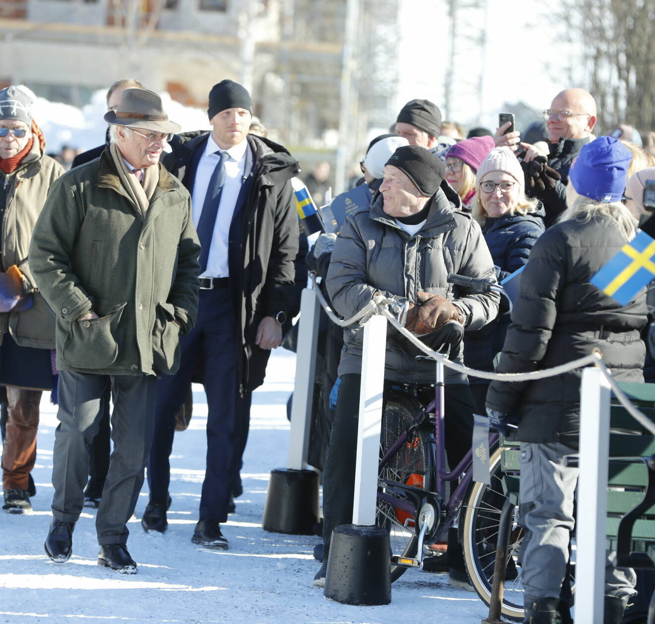 Kung Carl Gustaf under besöket i Luleå 2023