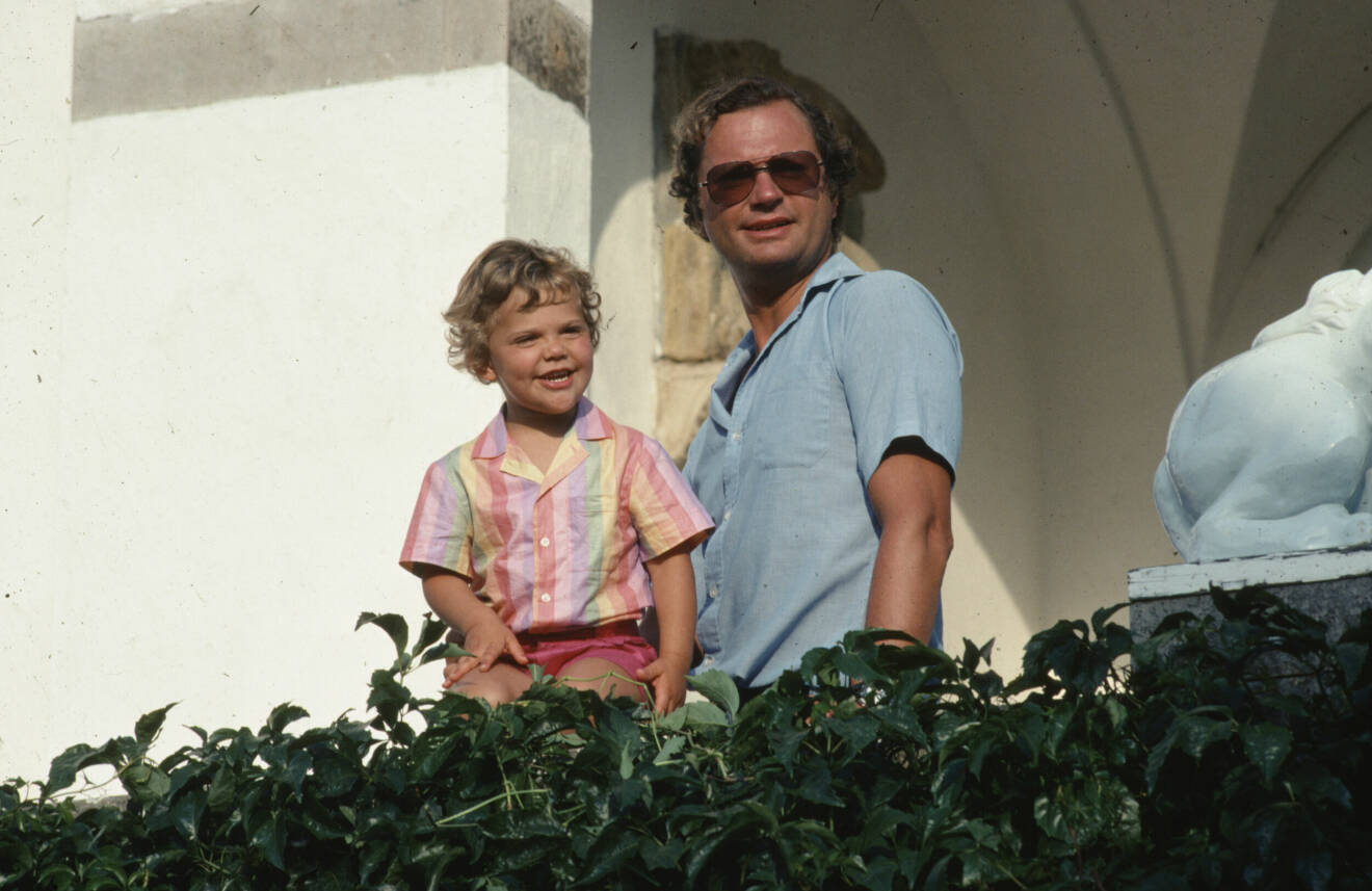 Kung Carl XVI Gustaf och kronprinsessan Victoria, Solliden, Öland 1980