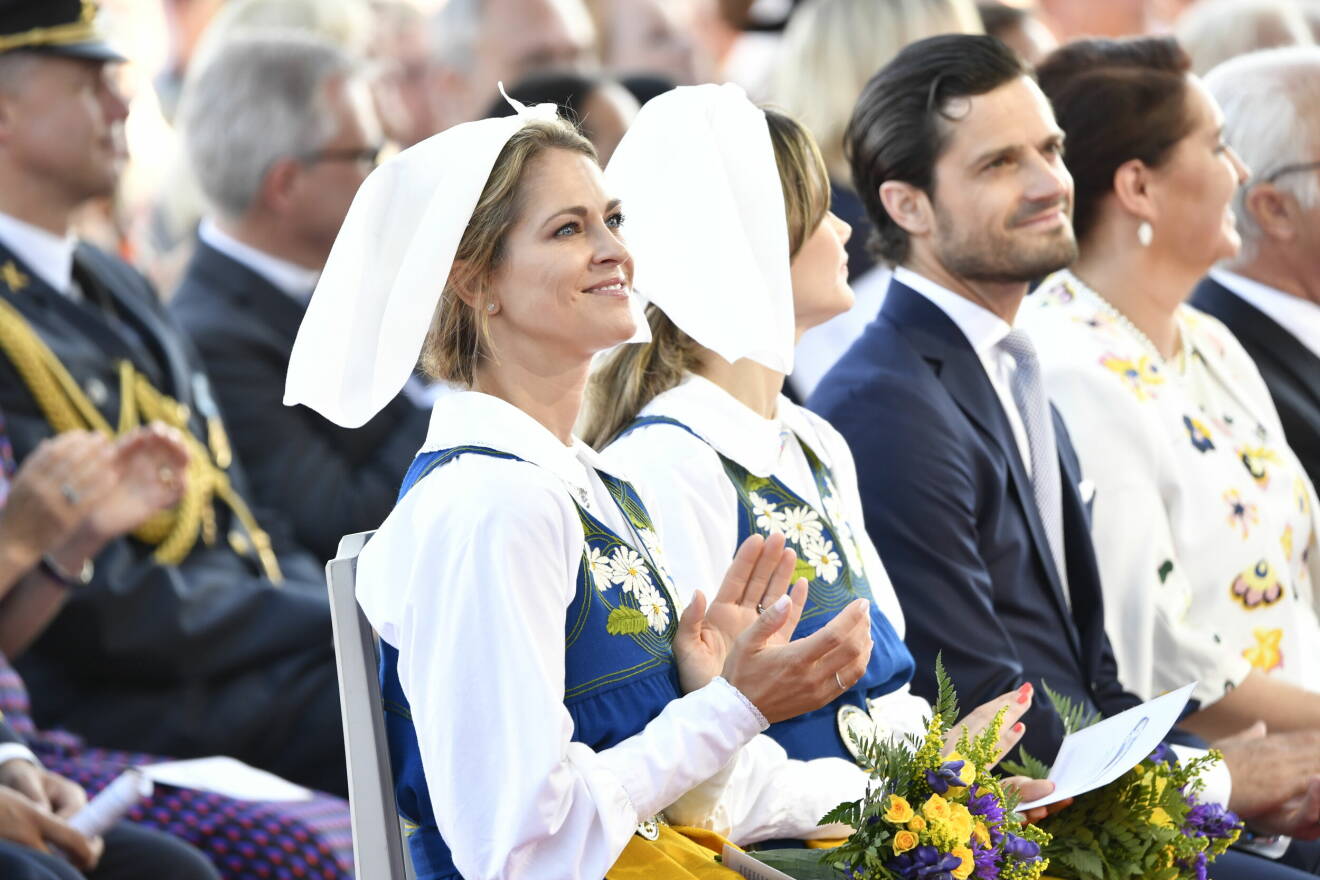 Prinsessan Madeleine under det traditionsenliga nationaldagsfirandet på Solliden på Skansen 2019.