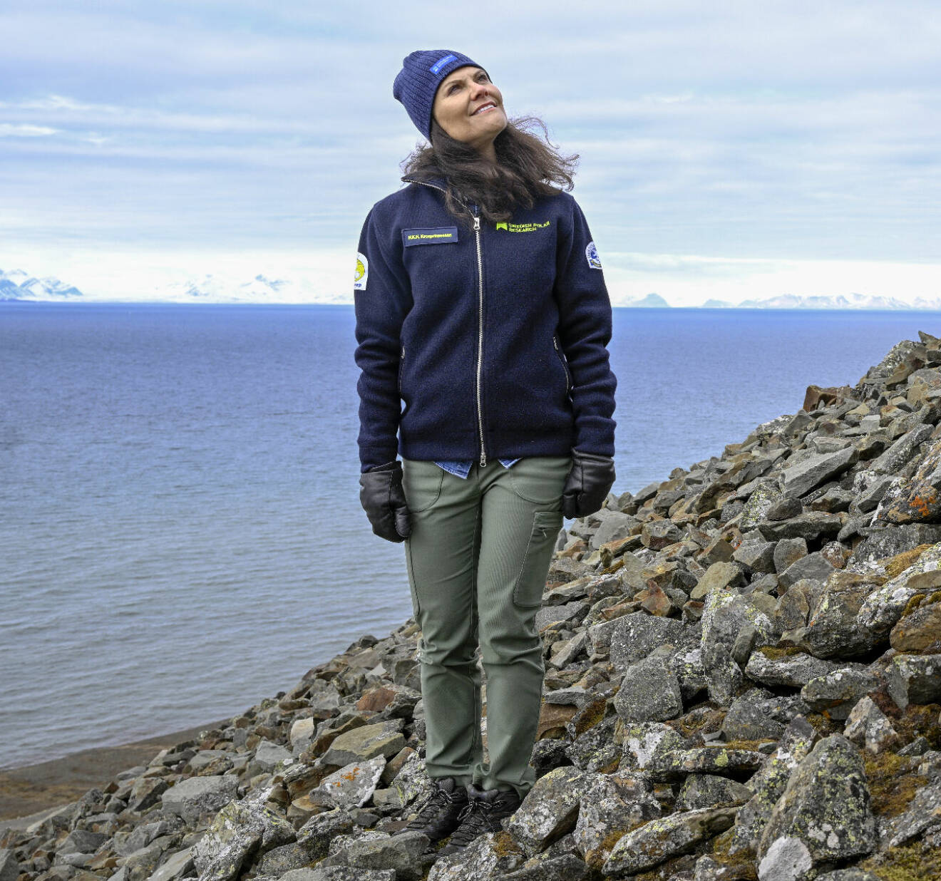 Kronprinsessan Victoria vid sitt besök på Svalbard 2023