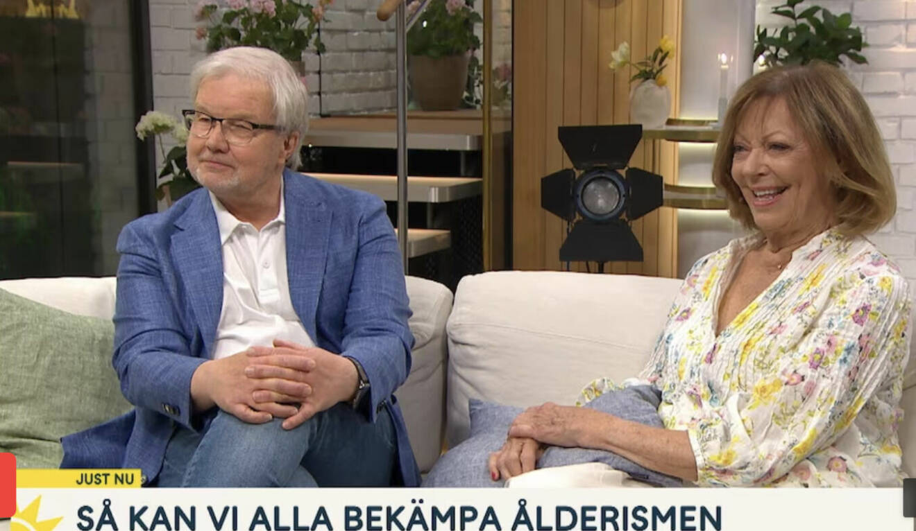 Ingemar Skoog och Lill Lindfors i Nyhetsmorgon