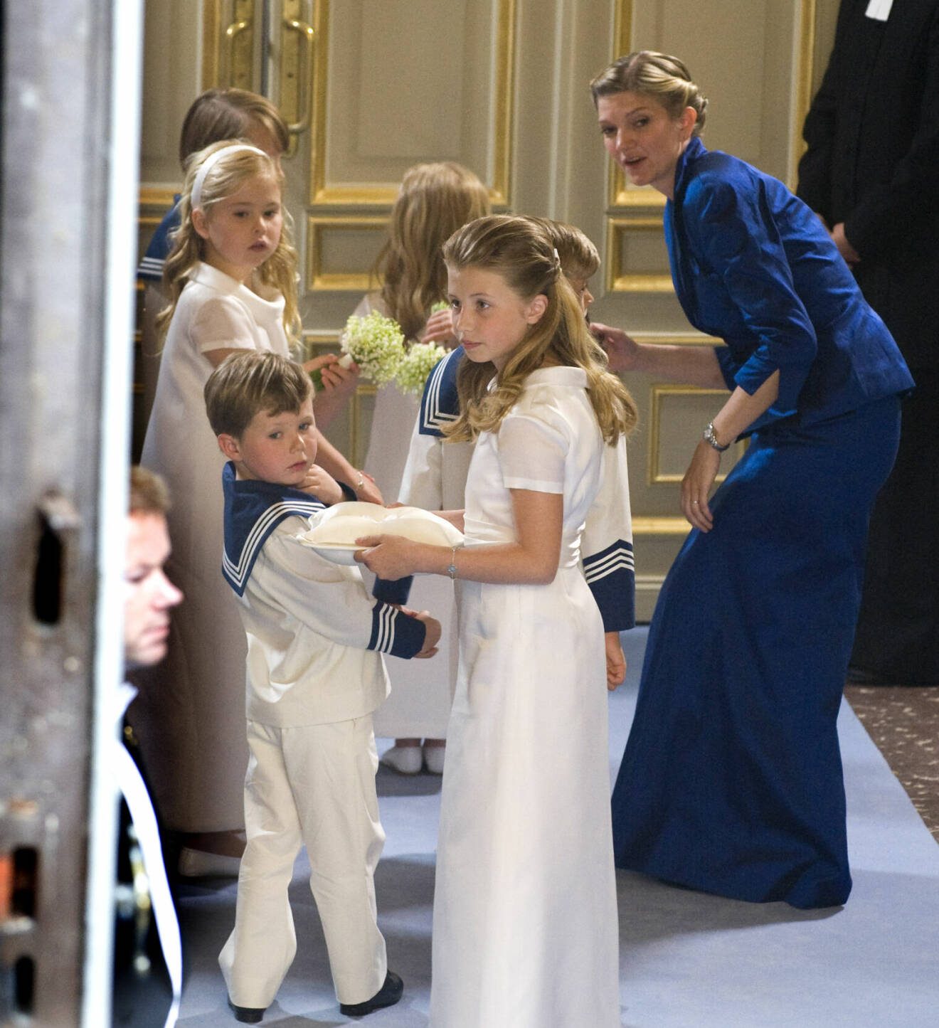 Hedvig Blom i brudnäbbet under kronprinsessan Victorias och prins Daniels bröllop 2010