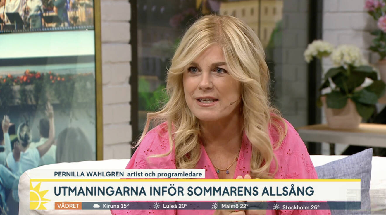 Pernilla Wahlgren i Nyhetsmorgon