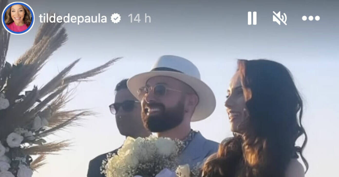 Tilde de Paula på vännernas bröllop.