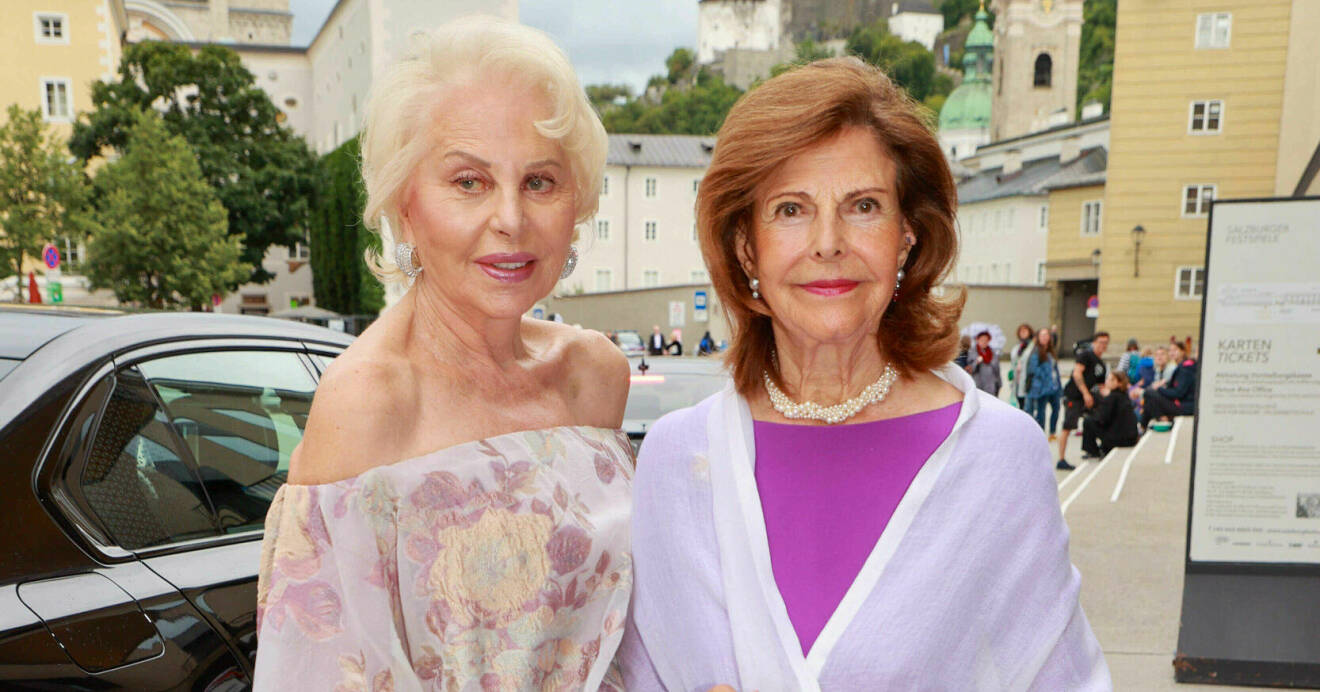 Eva O'Neill och drottning Silvia på Amadeus Weekend på Salzburg Festival