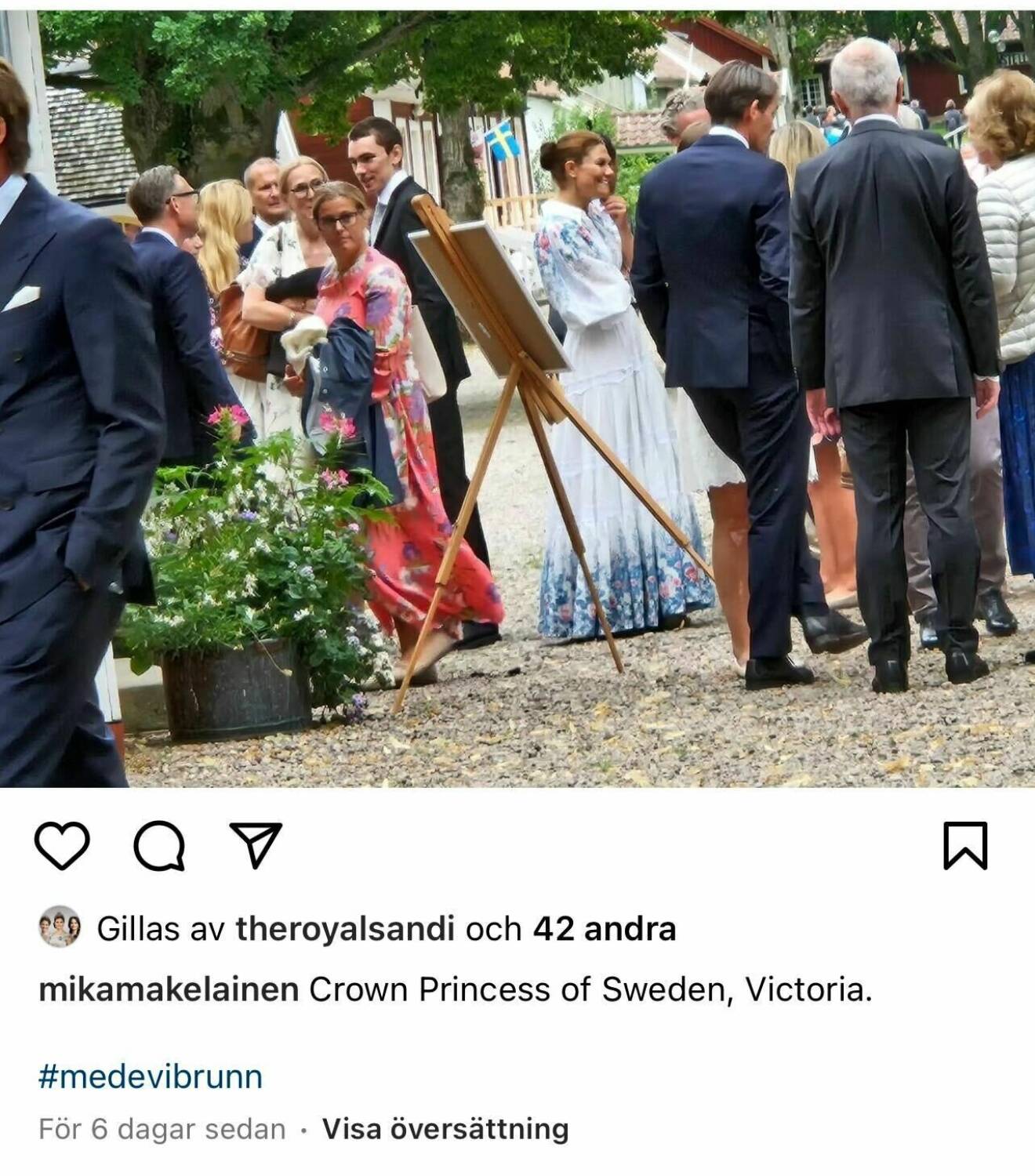 Kronprinsessan Victoria på konfirmation i Medevi Brunn 2023