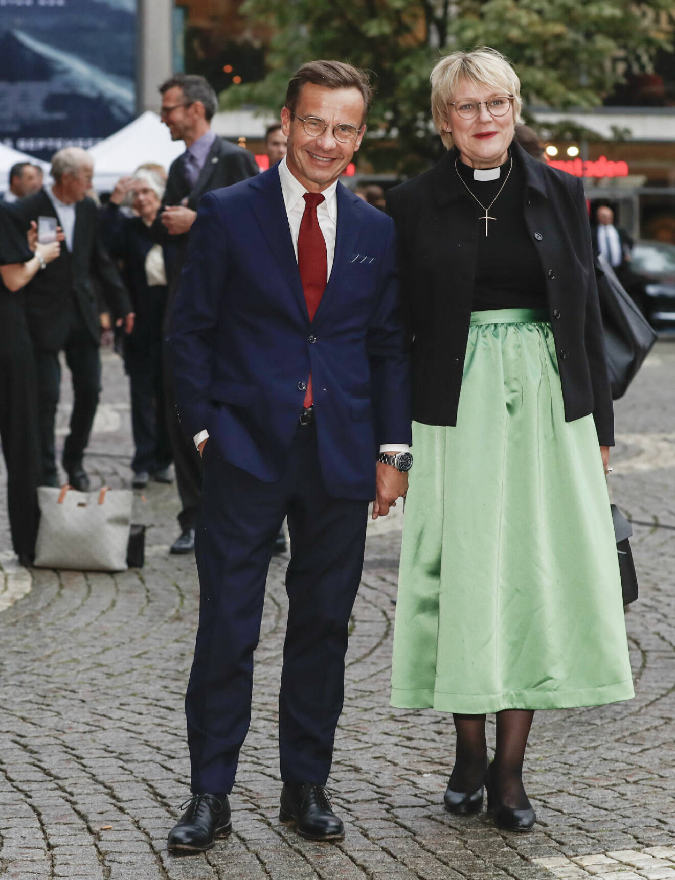 Statsminister Ulf Kristersson med sin fru Birgitta Ed på riksdagens konsert 2023