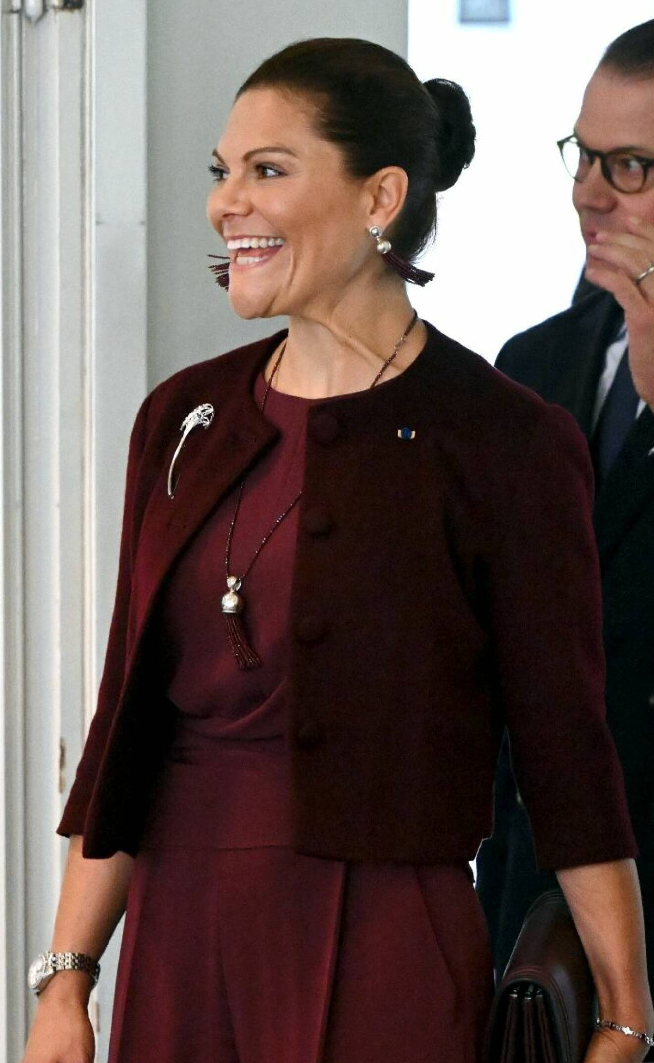 Kronprinsessan Victoria klädd i Andiata på besök i Helsingfors 2023