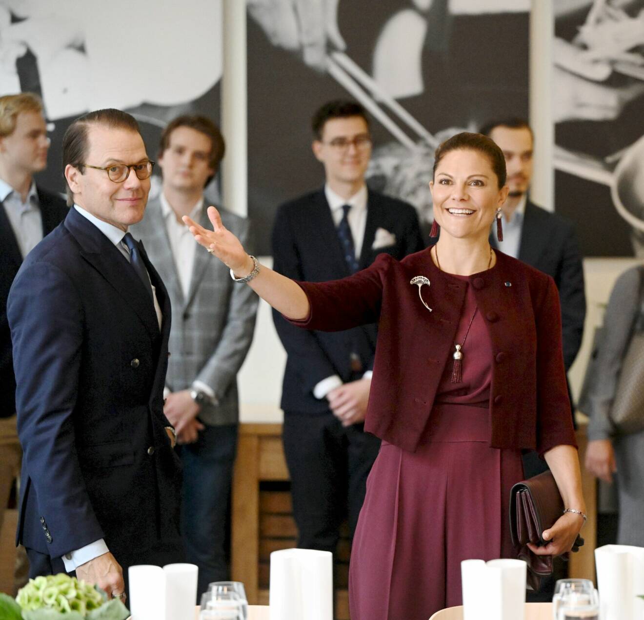 Kronprinsessan Victoria och prins Daniel på Svenska Handelshögskolan Hanken i Helsingfors