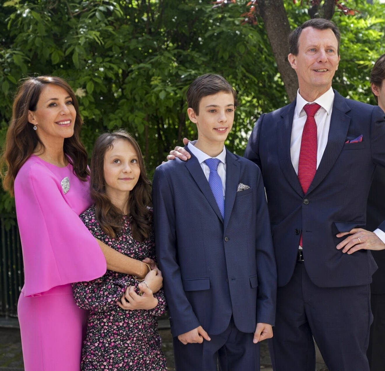 Prins Joachim och prinsessan Marie med sina barn Athena och Henrik junior