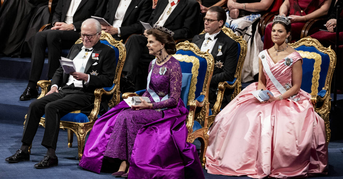 Kungen, drottning Silvia, prins Daniel och kronprinsessan Victoria
